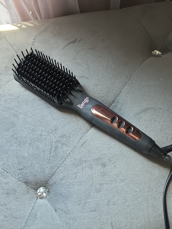 Lange Other - Lange Black and Rose Gold Heated Straightening Brush